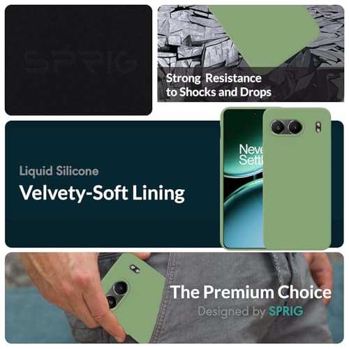 Image of SPRIG Compatible with OnePlus Nord 4 Premium SilkTone Back Cover Drop Tested Shock Proof Mobile Case for Men, Women, Boys and Girls with Camera Protection (Mint Green)