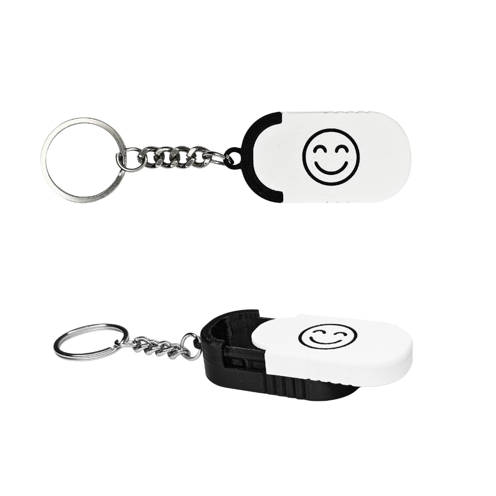 Mini Storage Keychain Pill Box Portable Medicine Organizer Tablet Case Capsule Holder Pocket Travel Container Sliding Cute Kids Daily Weekly Emergency for Keys Candy Pins Items Black White-image-41