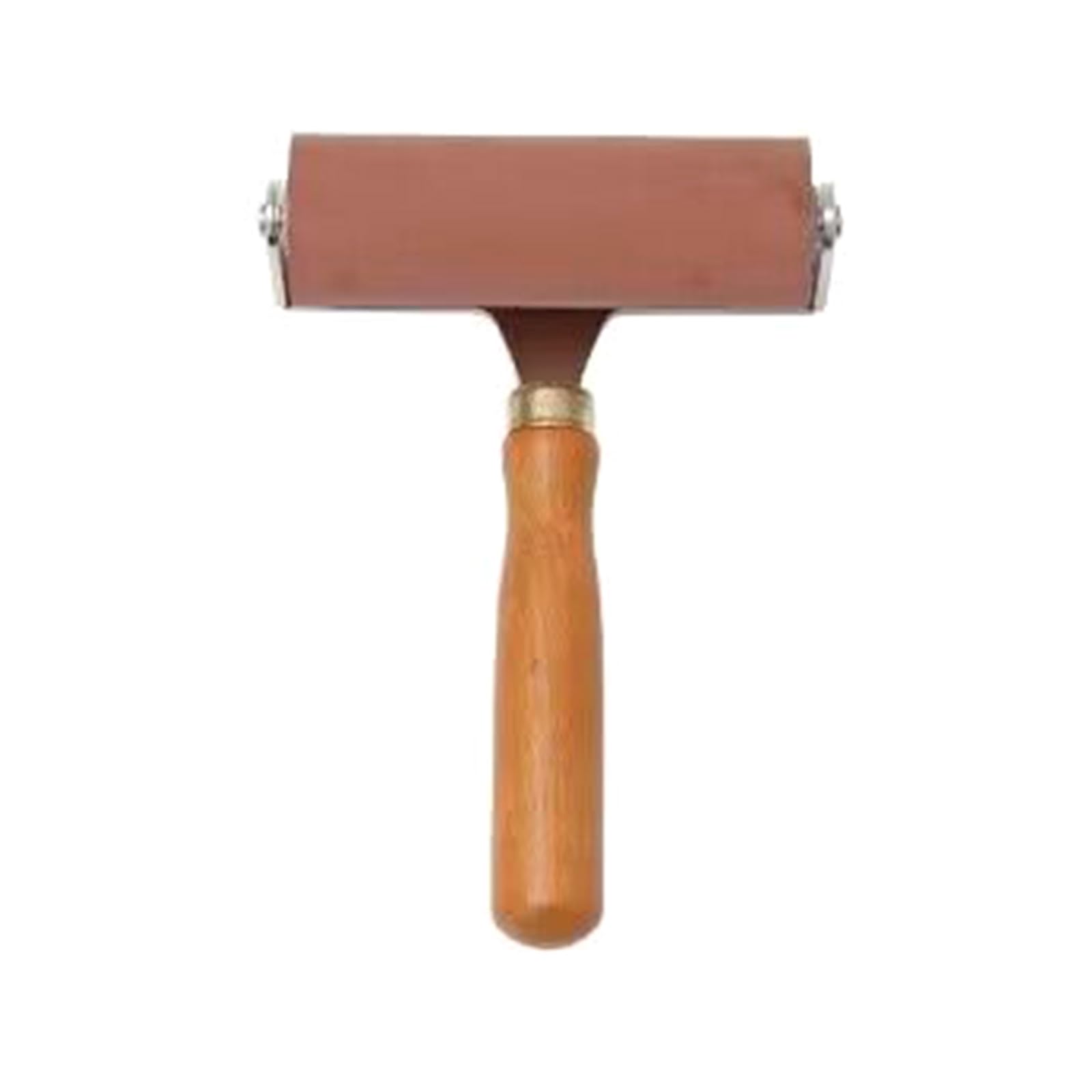 MEAKTSMI 1/3Pcs Rubber Roller Wood Handle Brayer Tool For Printmaking Glues Roller For Block Printing Stamping