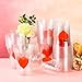 AimFun 50Pcs Valentine's Day Plastic Cups Red Heart Party Cups 12oz Clear Heart Disposable Drinking Cups for Valentines Wedding Galentine's Day Anniversary Party Supplies