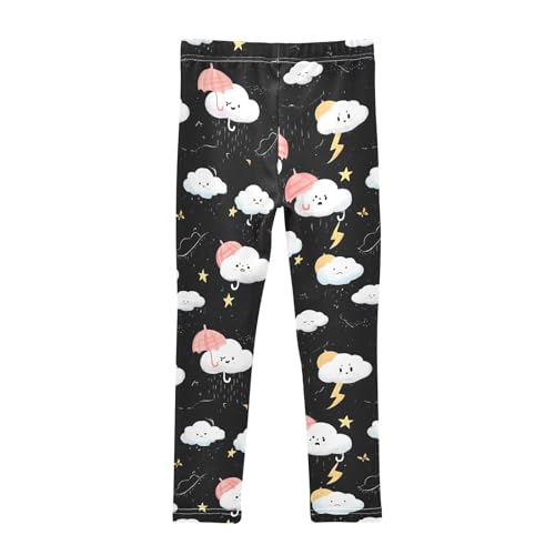 Cute Cloud Sky Girls Leggings Soft Stretch Workout Yoga Dance Pants for Kids Casual Tights2