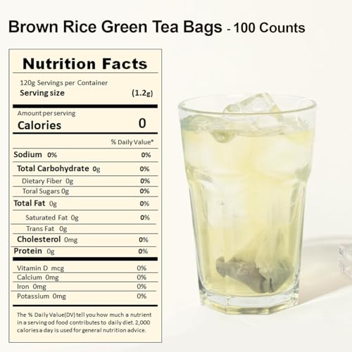 Té verde en saquitos con arroz integral tostado 100 unidades miniatura 2