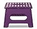 Handy Laundry Folding Lightweight Step Stool - Sturdy Enough to Support Adults and Safe Enough for Kids - Opens Easy with One Flip - Great for Kitchen, Bathroom or Bedroom (Purple - 9 Inch)