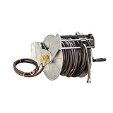 Giraffe Tools Stainless Steel Garden Hose Reel with 5/8' x 100 ft Heavy Duty Hose, Wall/Floor Mounted Metal Water Hose Reel with Crank Handle