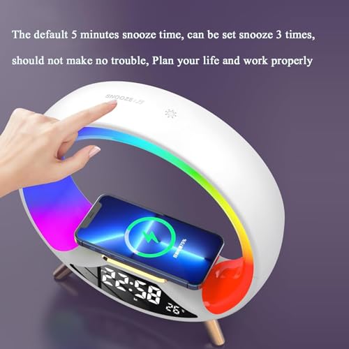 Reloj despertador con pantalla de temperatura y luz ambiental regulable 2