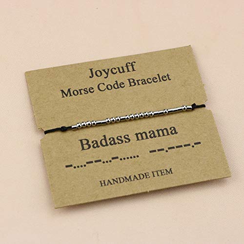Joycuff Mama Morse Code Bracelets For Mother's Day Mum Mama Mommy Mom Daughter Sister Funny Fashion Christian Silk Wrap Bracelet Inspirational Motivational Jewelry #TOP4