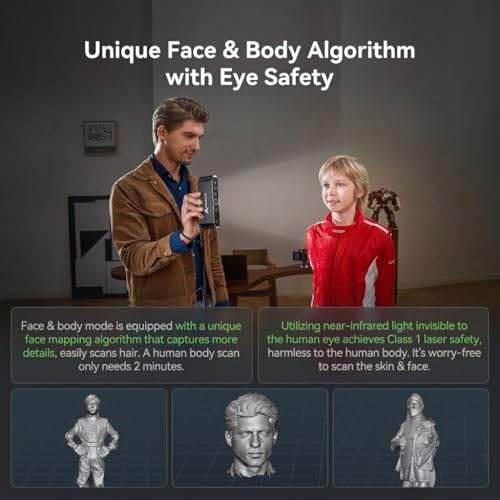 Image of Creality CR-Scan Otter 3D Scanner, Four Lenses for Color Scanning Objects /Bodies /Faces, Up to 0.03mm Accuracy, 20fps Speed, MacOS, Windows