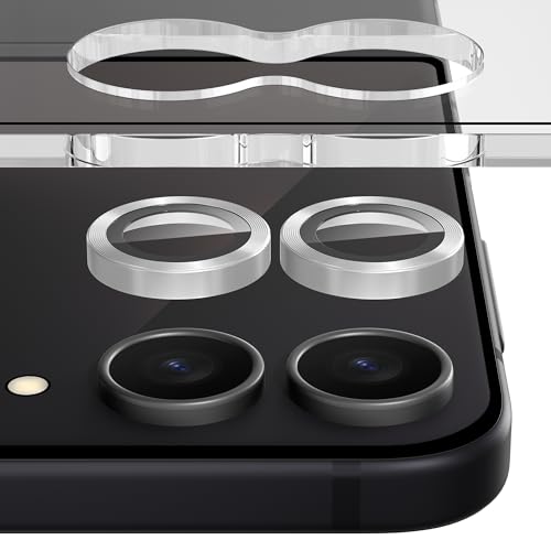Protection objectif Galaxy Z Flip 7 argent en verre trempé effet métal CD Suoman