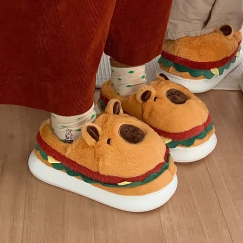 Chaussons capybara d'hiver en coton de qualité avec plateforme antidérapante - 6