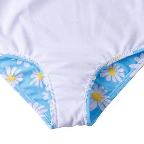 Image of LIZENS Girls Swimwear Spaghetti Straps One Piece Off-Shoulder Ruffle Beach Bathing Suit Flounce