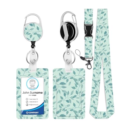1 Pièce Porte Badge, Jisrcha Porte-Carte pour Enfants, Porte Carte Tour de Cou Rétractable et Détachable Avec Cordon, Porte-Cartes Rétractable Avec Cordon pour Enseignants, Infirmières, Médecins (D)