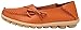 Serene Womens Orange Leather Cowhide Casual Lace Up Flat Driving Shoes Boat Slip-On Loafers - Size 9