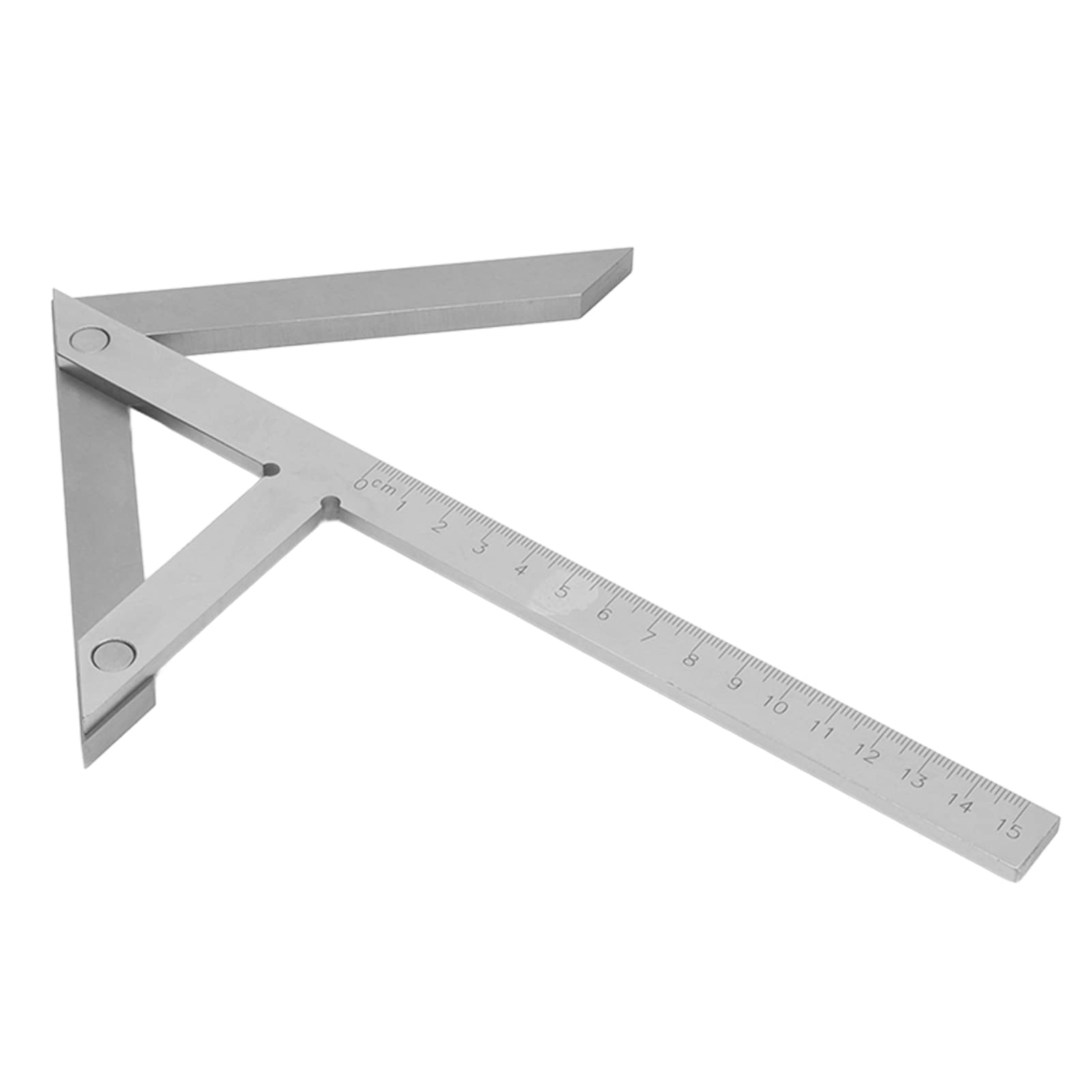 Zentrierwinkelmesser Edelstahl Zentrierwinkel Finder Holzbearbeitungszentrums-Messwerkzeug für Bau-Winkelmesser Rundplatte 150x130mm