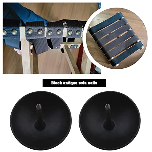 EMSea 12Pcs Upholstery Nail Furniture Nails Pins Antique Black Sofa Nails Household Accessories for Sofa Beds Carpentters Walls 30x25mm - Image 2