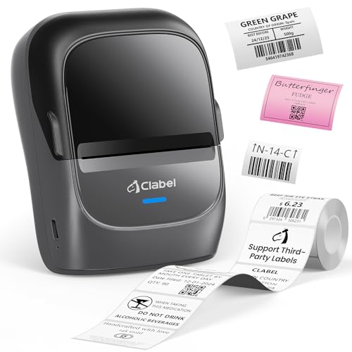 CLABEL Label Maker Machine with Tape: 221B Inkless Label Printer 2 Inch Portable Bluetooth Handheld...