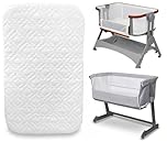 Crescent Textile Next to Me Bedside Crib Mattress Compatible to Fit Baby & Toddler Crib Super Soft & Extra Thick Foam Breathable Quilted Cover (83 X 50 X 5cm)