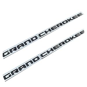 TRUSTTWO 2pc Fit for Jeep Grand Cherokee Front Left Rechter Deur Zij Embleem Naamplaat Badge Logo Letters Sticker (Color…