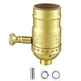 Mylvrek Full Range Dimmer Lamp Socket Replacement E26 Lamp Socket with Knob
