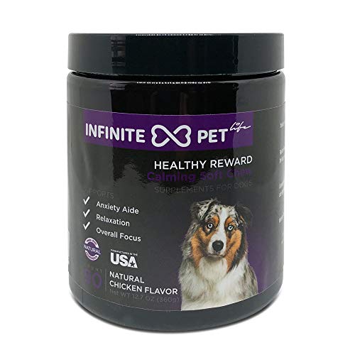 Healthy Reward Calming Soft Chew Supplement for Dogs - Calming Treats for Dogs - Supports Anxiety Aide & Relaxation - Natural Formula, 100% Made in The USA - 90 Count, 12.7 oz