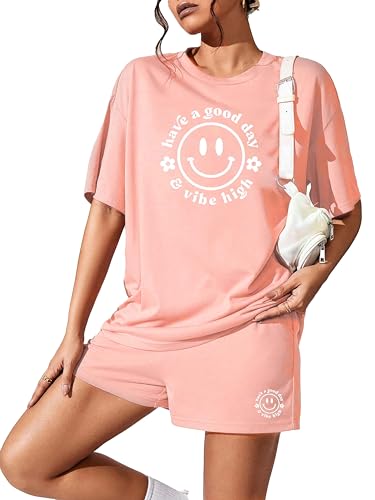 Women Cotton Night Suit Top & Shorts Set | Loose Fit Printed Nightwear Co Ord Set Stylish Western | Soft Breathable Sleepwear Shorts with Pocket for W
