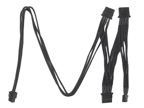 Silverstone Black Sleeved Psu Cable For Three 4-Pin Molex & One 4-Pin Floppy Adapter Pp06B-3Per10F #TOP1