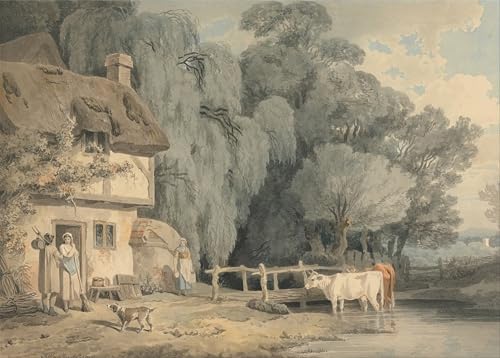 Art mural vintage tableau impressions d'art figurines scène country Wheatley chambre 60x90