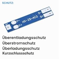 Youmile 10PCS 2S 7,4 V 8,4 V 8A Lithiumbatterie Schutzplatine 18650 Lademodul BMS Leiterplattenschutzplatine für Li-Ionen Lithiumbatteriezelle mit Nickelstreifen – Ansicht 3