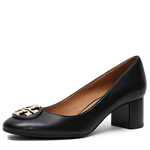 Tory Burch Claire Pump 50MM Pump Nappa Leather Shoes (8, Perfect Black)