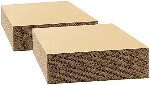Golden State Art, 6x9 Corrugated Cardboard Sheets, Flat Packaging Pads for Packing, Mailing, or DIY Projects (1/8" Thick, 50 Pack)
