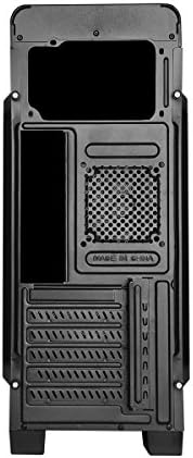 CiT Hero MATX Computer Case with 1 x 12 cm Front Blue LED Fan and Side Window - Black