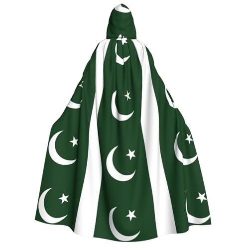 Cape à capuche drapeau Pakistan costume adulte unisexe