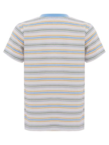 TiaoBug Kids Boys Girls Cotton Short Sleeve Striped T-Shirts Summer Casual Tee Crew Neck Shirt School Tops Blouse4