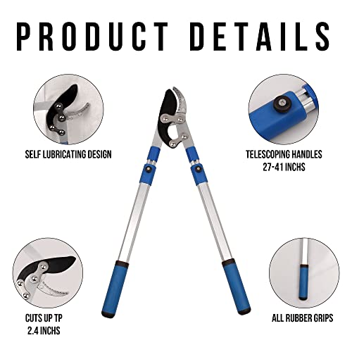 Gacata Compound Action Anvil Lopper, Heavy Duty Tree Trimmer Tree Trimmer Chops Thick Branches With Ease （1 Pc Blue） #TOP3