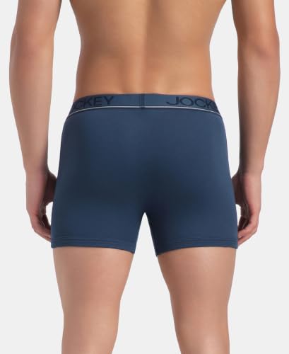 Image of Jockey 8009 Men Super Combed Cotton Rib Solid Boxer Brief with Ultrasoft and Durable Waistband (Pack of 3)