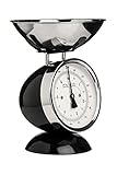 Premier Housewares Küchenwaage-3kg, Rostfreier Stahl, Schwarz, 16x17x29