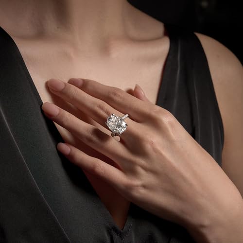 EPI Moissanite Engagement Rings for Women,Promise Rings 925 Sterling Silver with White Gold Plated,with 4-Prong Prong Setting D Color VVS1 Wedding Band Lab Created Diamond Ring 1/1.5/2/3/4CT3