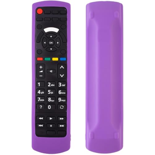 Funda de silicona para mando a distancia (morado) para Panasonic TV RM-L1268 N2QAYB001008 N2QAYB000926 N2QAYB001013 N2QAYB000487 TH-50DS610U TH-50CX700A TH40CS610A TH400A CS610Z TH40CS650A