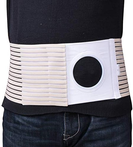 Ostomy Belt Colostomy Belt (Hole 3.14") Medical Stoma Support Ostomy Hernia Belt Ostomy Hernia Belt Stomach Truss Binder with Compression Support (XL: 45.28''-49.21'')