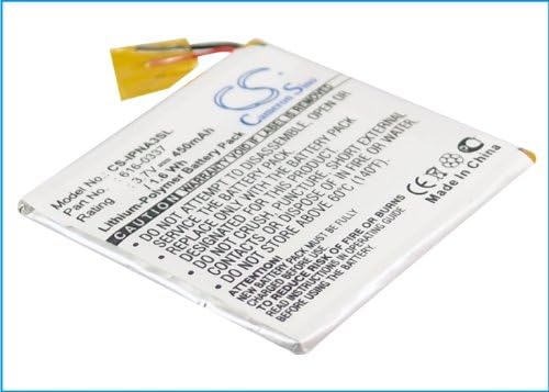 Batería de repuesto de 3.7 V 450 mAh  1.67 Wh para Apple iPod Nano 3rd 4GB, iPod Nano 3rd 8GB, iPod Nano G3 4GB, iPod Nano G3 8GB, 616-0311,