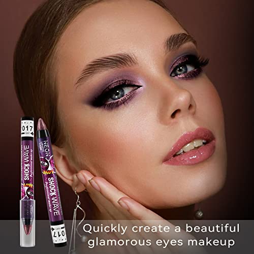 Boobeen 2 In 1 Eyeshadow And Lip Color Crayon, Cream Shimmer Smooth Eyeshadow Pencil, Bright Eyeshadow Primer Base, Smudge Proof Eye Shadow Makeup Stick #TOP5