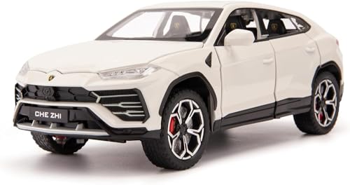 Image of Invite Enterprise Exclusive Alloy Metal Pull Back Die-Cast Car 1:24 Big Lamborgini Urus Diecast Metal Pullback Toy Car With Openable Doors, Light Music Boys Gifts Toys For Kids(1:24 Urus - White)