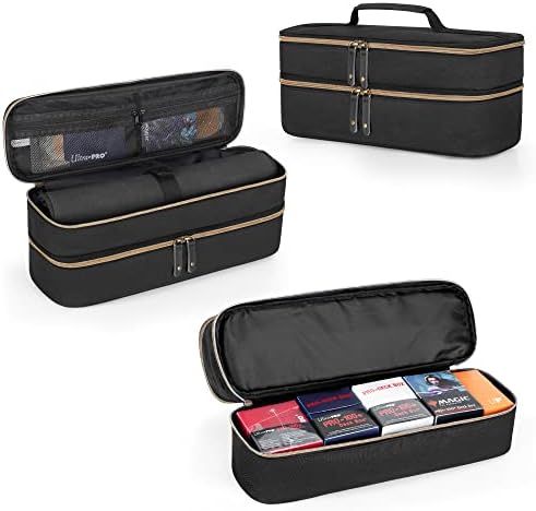 Trunab Double-Layer Card Game Case Fits Playmats,Playing Card Organizer Up to 988 Unsleeved Cards-Patented Design