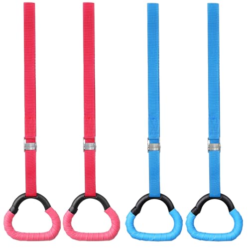 Set de 2 pares de anillas de gimnasia con correas ajustables