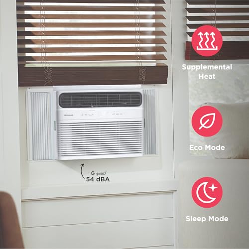 Frigidaire 12,000 BTU Window Air Conditioner with Supplemental Heat, Cools & Heats Up to 550 Sq. Ft., Remote Control, Quiet Operation, Eco Mode, 3 Fan Speeds, White - image 4