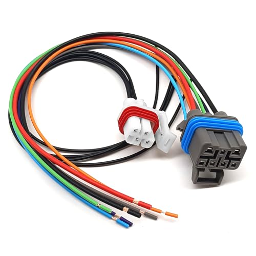 SYudwen 7 Wire 4 Wire Neutral Safety Switch Pigtails Switch Connectors 65E 4L80E 4L60E Compatible with 1995-2004 GM 4 Speed Automatic Transmission Replace# 15305920 15305887 88862288 18624229422