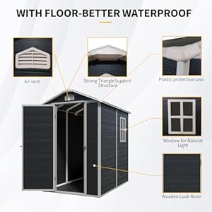 Ballcast4x6ftresinoutdoorstorageshedkittoolcabinetwwindowandlockablesingledoorwaterproofhouseshelterwventsforstoreroompethousegarbagechambeblack Urban Country Home Decor Ball cast 4×6 ft resin outdoor storage shed kittool cabinet wwindow and lockable single doorwaterproof house shelter wventsfor store roompet housegarbage chambeblack urban country home decor