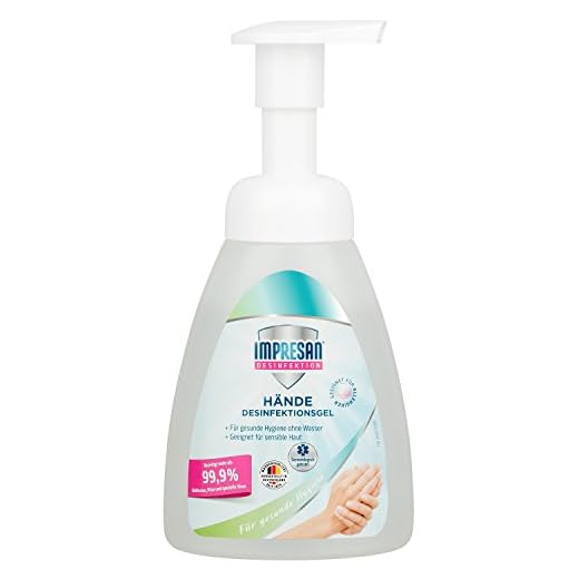 Impresan Desinfektionsmittel für Hände - Pumpflasche - 250 ml - Zuverlässiger Schutz