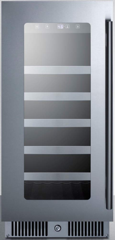 Summit Appliance CL155WCLHD 3.2 cu ft Wine Cooler Stainless Steel