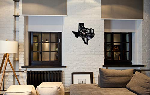 Handmadecorp Texas State Wall Clock Vintage Vinyl Record Retro Wall Clock Texas Art Wall Clock 12 Inch Birthday Gift Texas State Gift New Year Gift Usa Texas State Home Decor Texas Lp Clock #TOP2