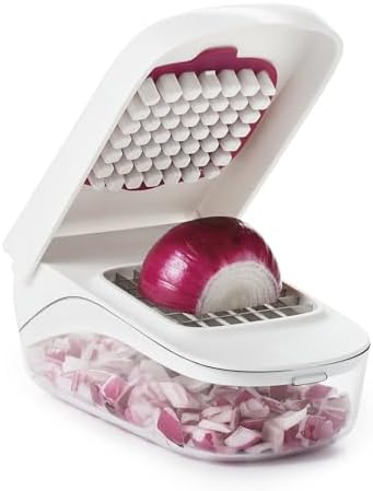 OXO Good Grips Vegetable and Onion Chopper with Easy Pour Opening White